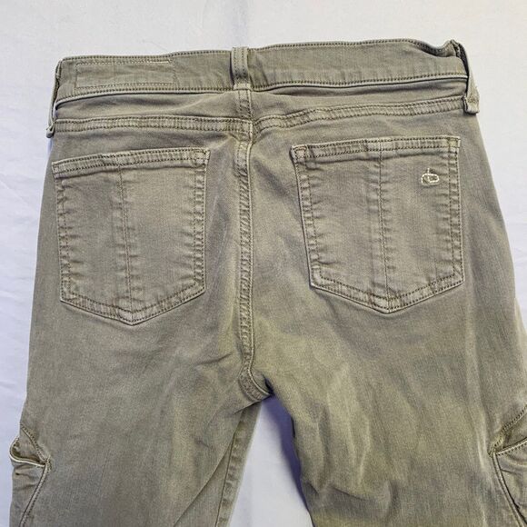 Rag & Bone Skinny Jeans Size 26 Dist Army Green Stretch Denim W1541O337 - Picture 8 of 13